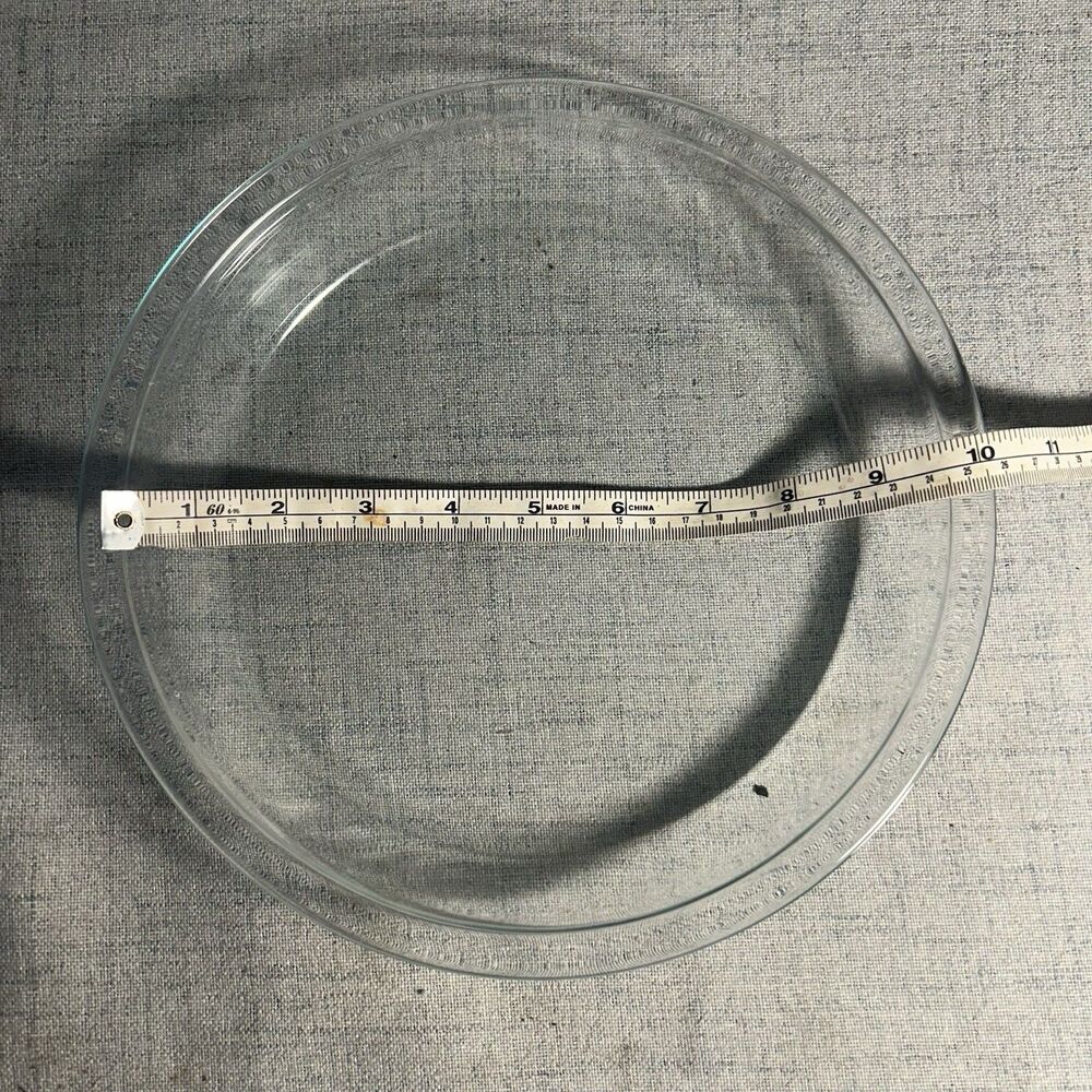 Pyrex Pie Plate 9'' Clear Glass Flat Rim 209 Made In USA